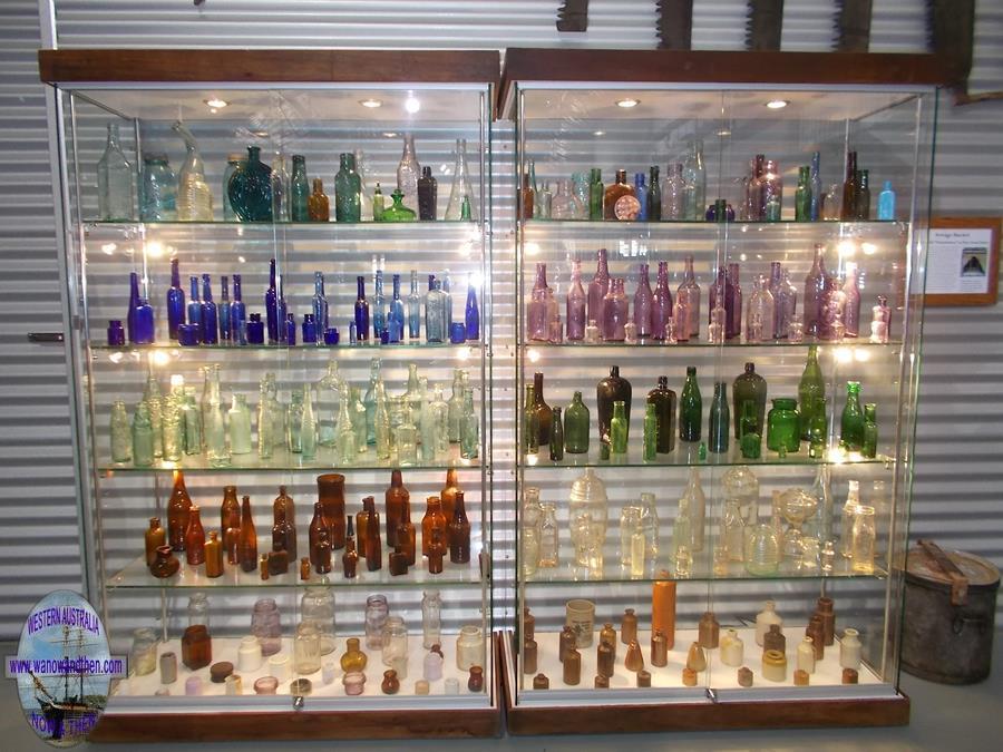 Bottle collection in the Westonia Museum